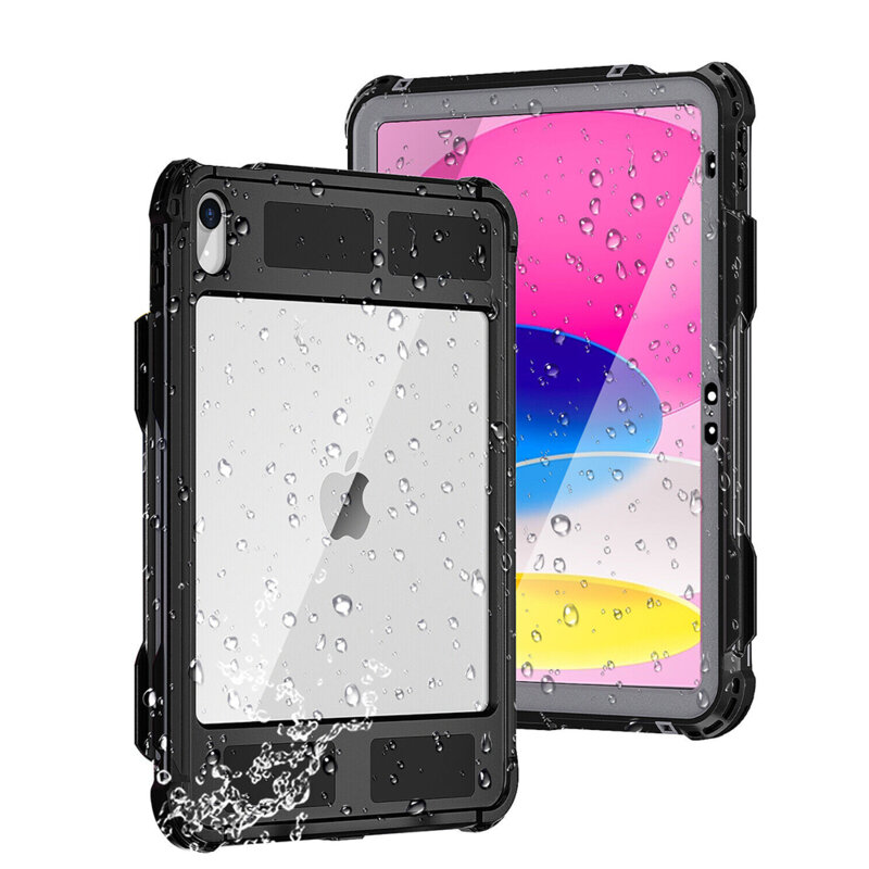 Husa 360 iPad 10 (2022) 10.9 ShellBox Waterproof IP68, negru