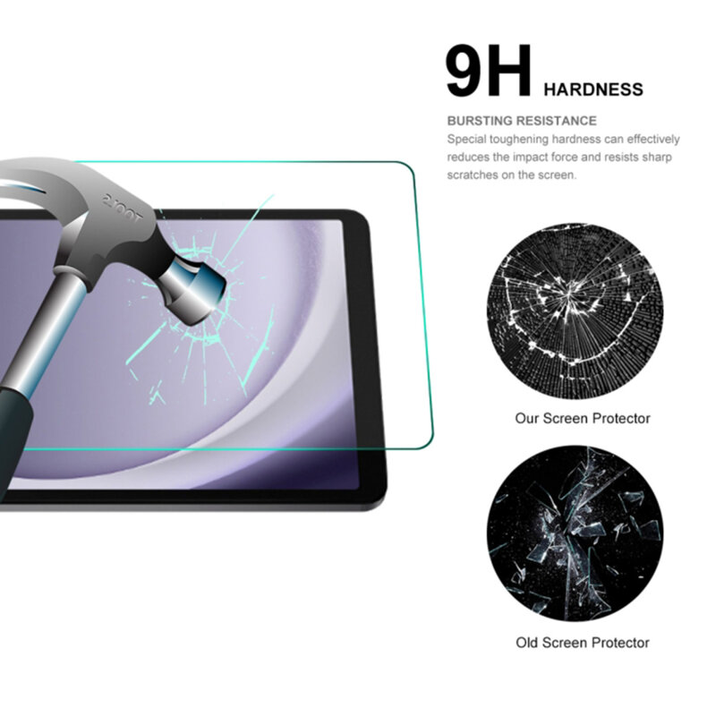 Folie sticla Samsung Galaxy Tab A9 Lito 9H Tempered Glass, transparenta