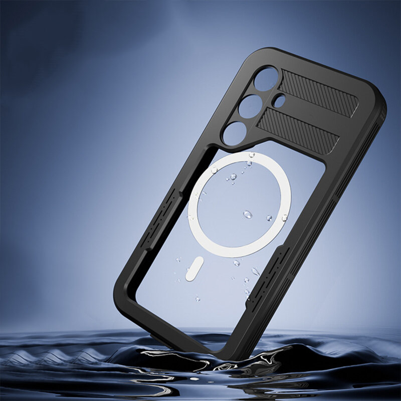 Husa impermeabila Samsung Galaxy S24 ShellBox Waterproof IP68, negru