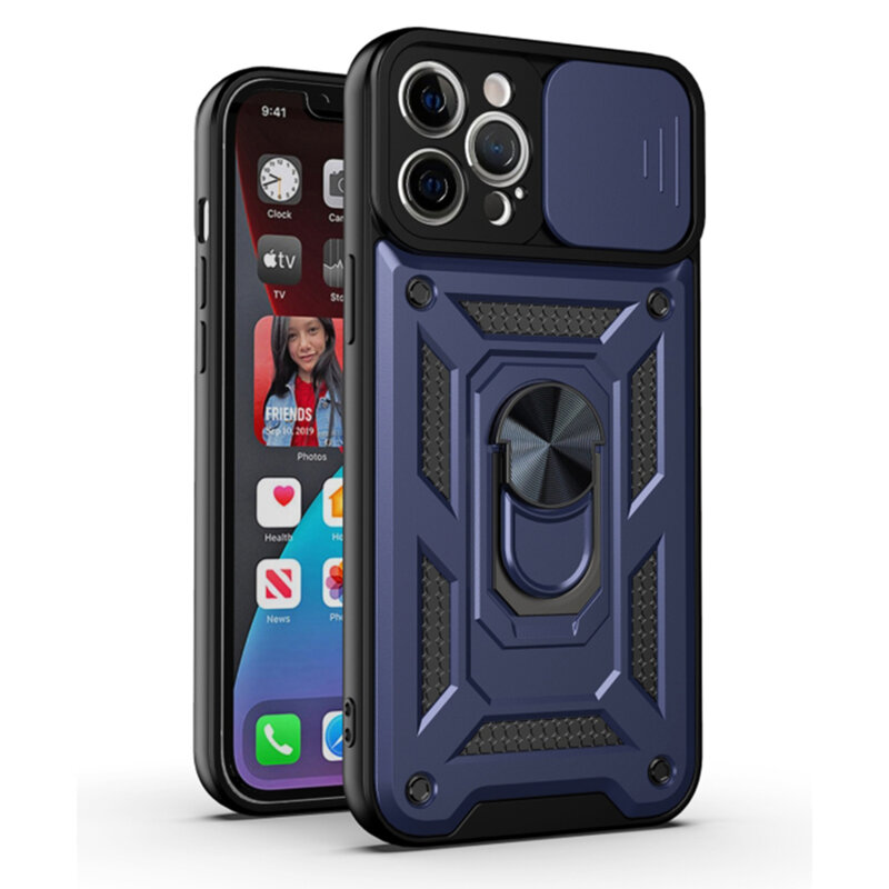 Husa iPhone 11 Pro Max protectie camera Techsuit CamShield Series, albastru