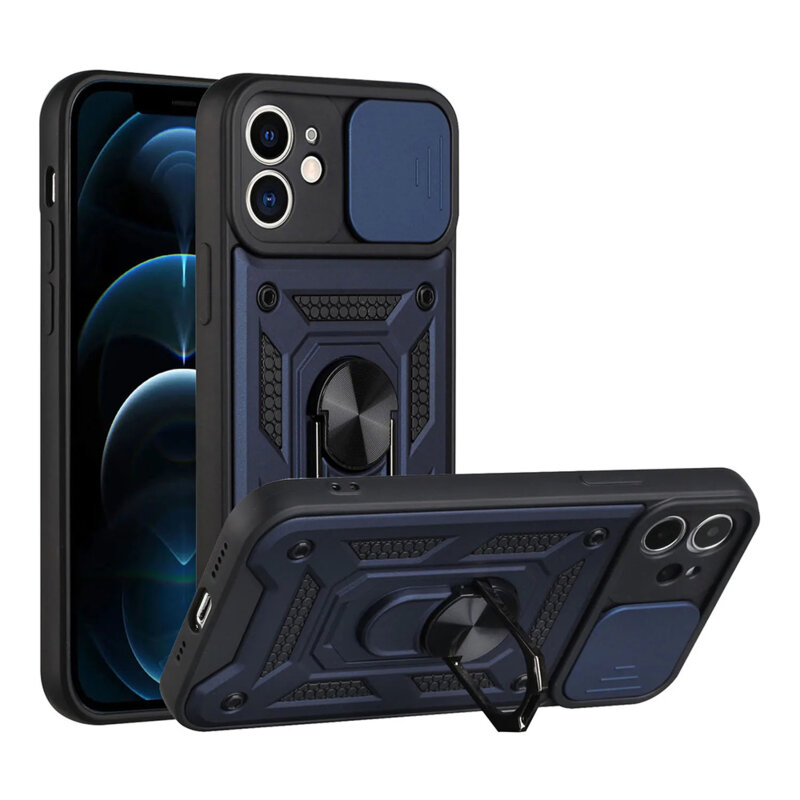 Husa iPhone 11 protectie camera Techsuit CamShield Series, albastru