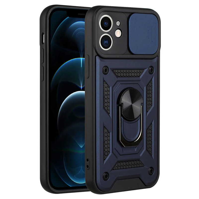 Husa iPhone 11 protectie camera Techsuit CamShield Series, albastru