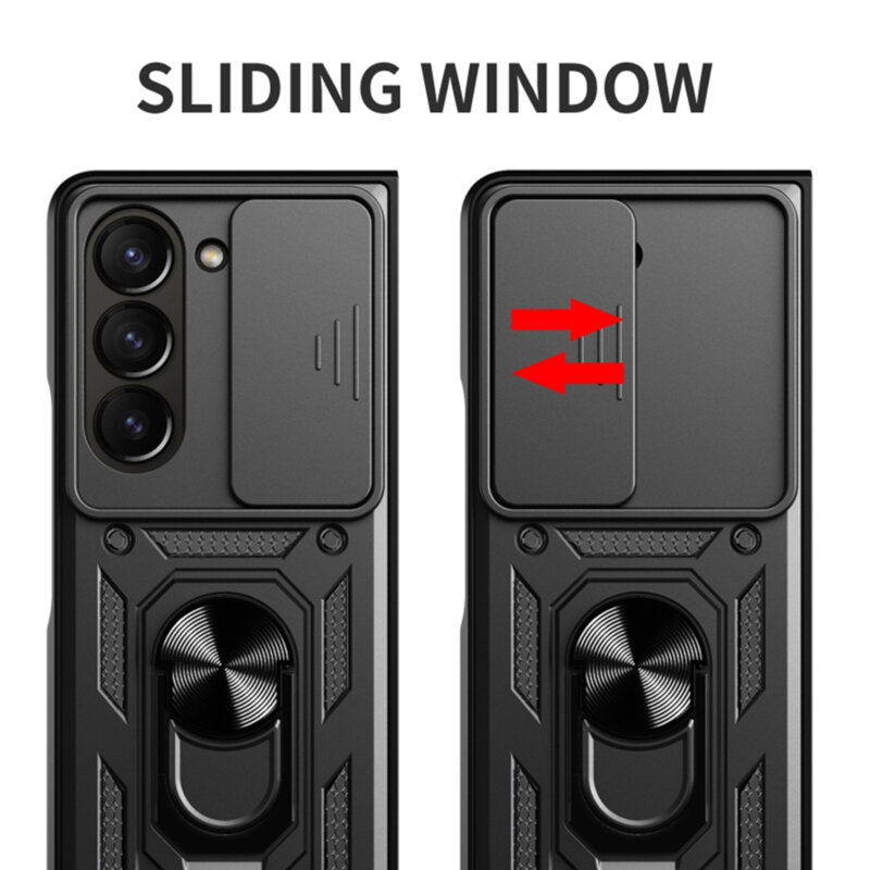 Husa Samsung Galaxy Z Fold5 protectie camera Techsuit CamShield Series, albastru