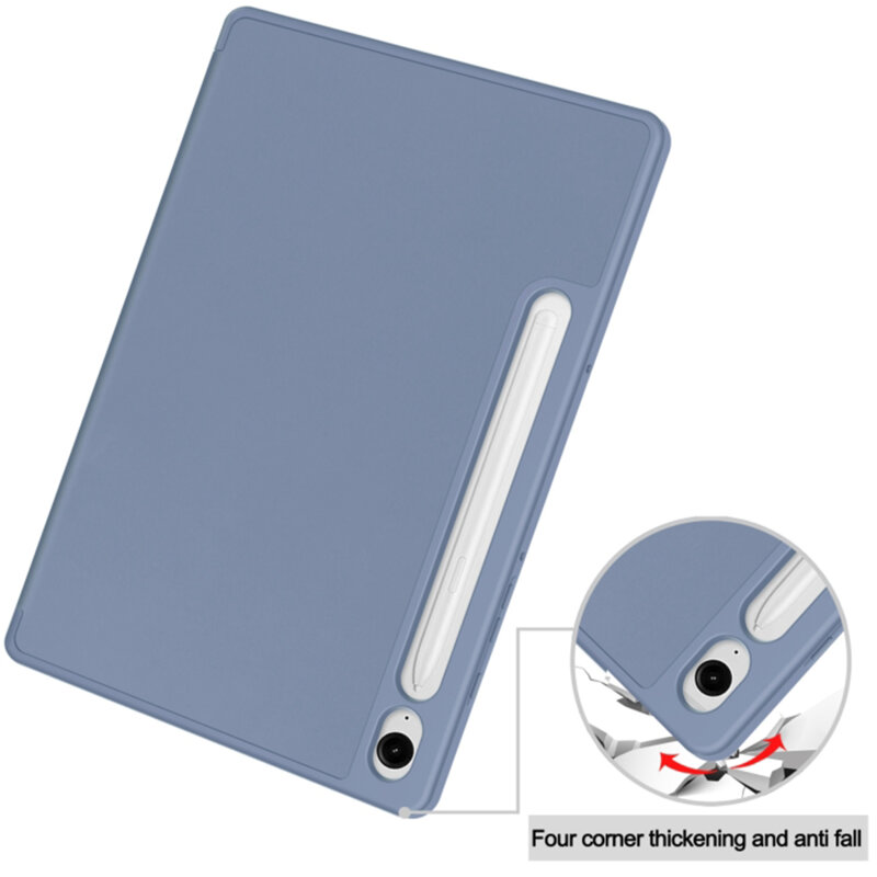 Husa Samsung Galaxy Tab S9 FE Techsuit Flex Trifold Pen, bleumarin