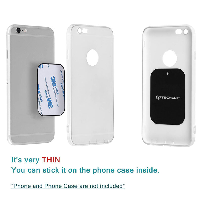 [Set 4x] Placuta metalica pentru suport magnetic telefon Techsuit MP04