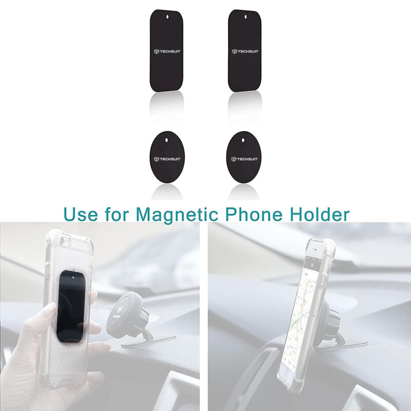 [Set 4x] Placuta metalica pentru suport magnetic telefon Techsuit MP04