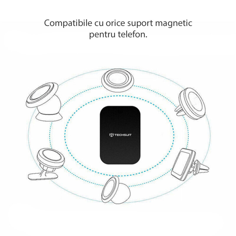 [Set 4x] Placuta metalica pentru suport magnetic telefon Techsuit MP04