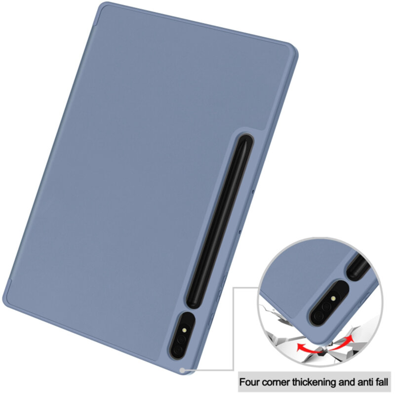 Husa Samsung Galaxy Tab S8 Plus Techsuit Flex Trifold Pen, gri