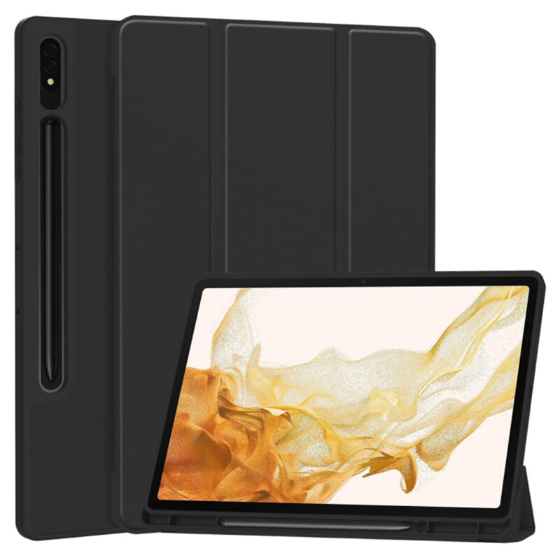 Husa Samsung Galaxy Tab S8 Plus Techsuit Flex Trifold Pen, negru