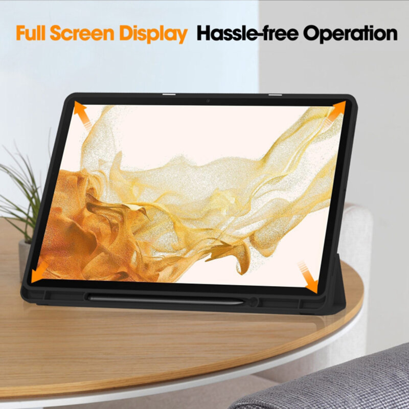 Husa Samsung Galaxy Tab S8 Plus Techsuit Flex Trifold Pen, negru