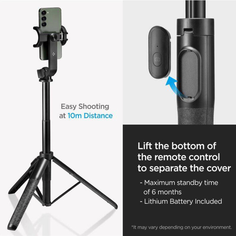 Selfie stick Bluetooth Spigen S560W, negru