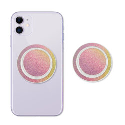 Suport inel telefon iRing MagSafe Techsuit MPR1, roz/auriu