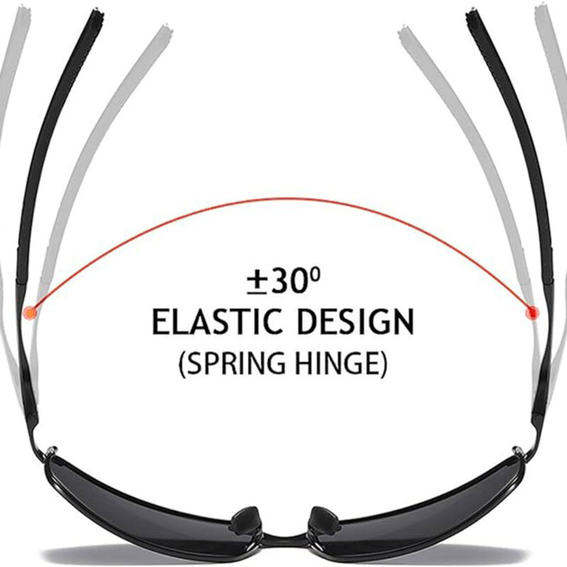 Ochelari dreptunghiulari polarizati Techsuit, gun negru, 559