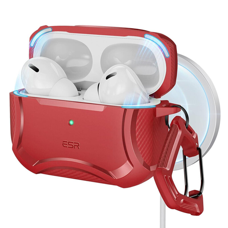 Husa Apple AirPods Pro ESR Cyber Armor Tough HaloLock, rosu