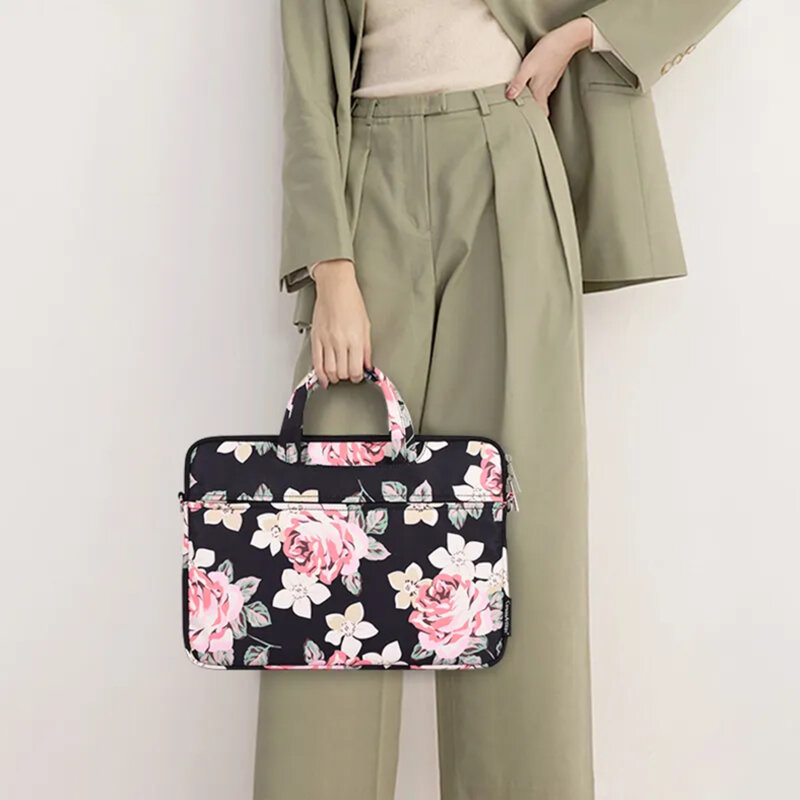 Geanta, servieta pentru laptop 13-14 inch CanvasArtisan, negru, H40-C22