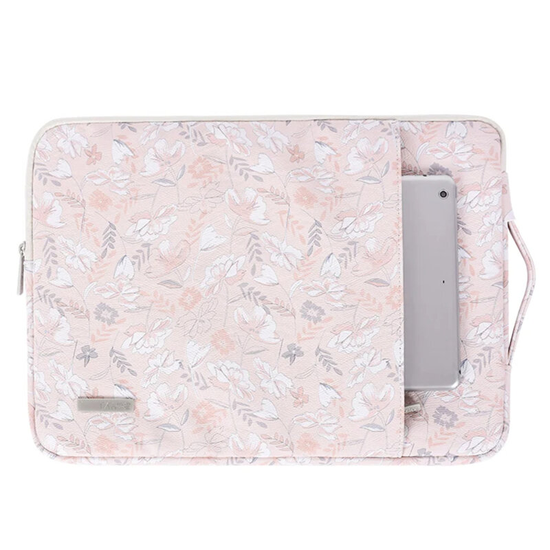 Husa pentru laptop 13-14 din piele CanvasArtisan, roz, G4-89