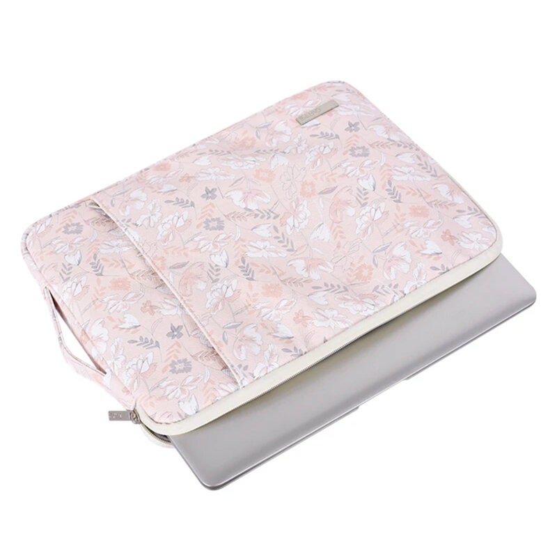 Husa pentru laptop 13-14 din piele CanvasArtisan, roz, G4-89
