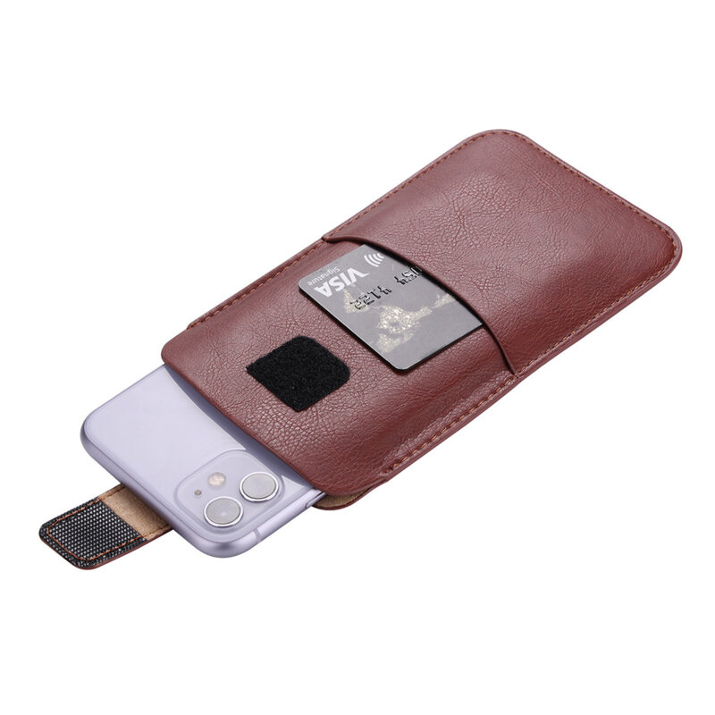 Husa, suport, toc, port telefon curea Techsuit, 6.7 inch, maro