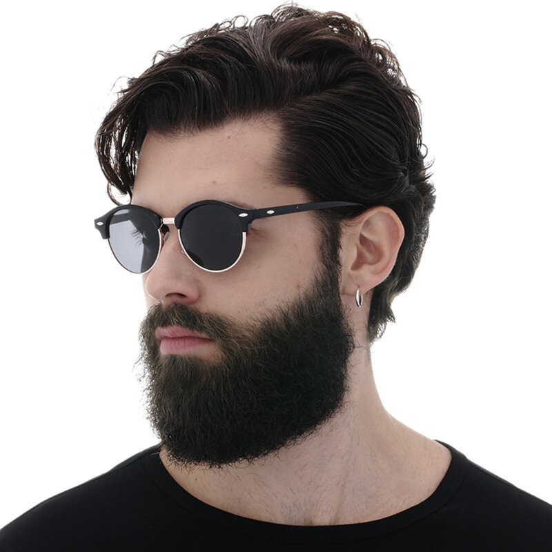 Ochelari de soare rotunzi barbati Techsuit, albastru, 66612