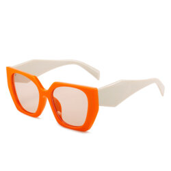 Ochelari cat eye voluminosi dama Techsuit, oranj crem, 3967