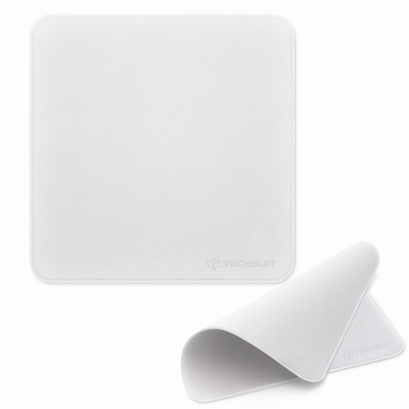Laveta curatare ecran, polish display telefon Techsuit, alb