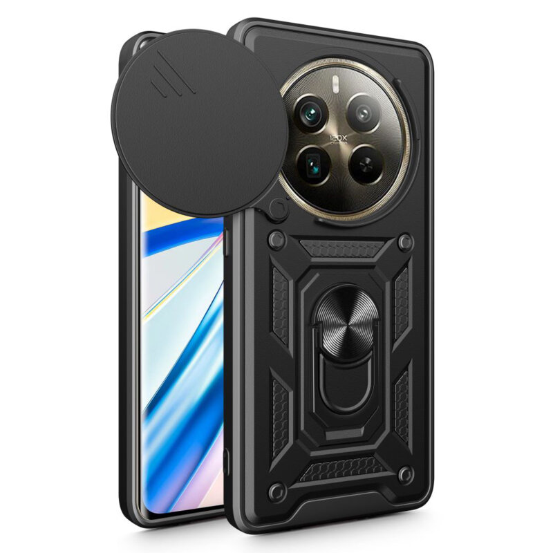 Husa Realme 12 Pro protectie camera Techsuit CamShield Series, negru