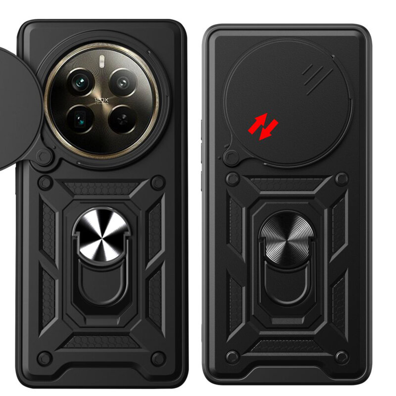 Husa Realme 12 Pro protectie camera Techsuit CamShield Series, negru