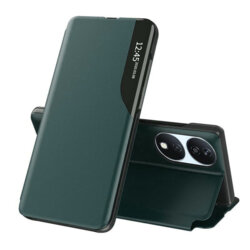 Husa Honor 90 SMART Eco Leather View flip tip carte, verde