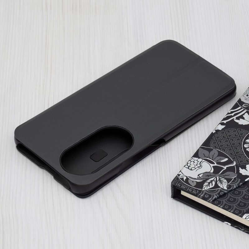 Husa Honor 90 SMART Eco Leather View flip tip carte, negru