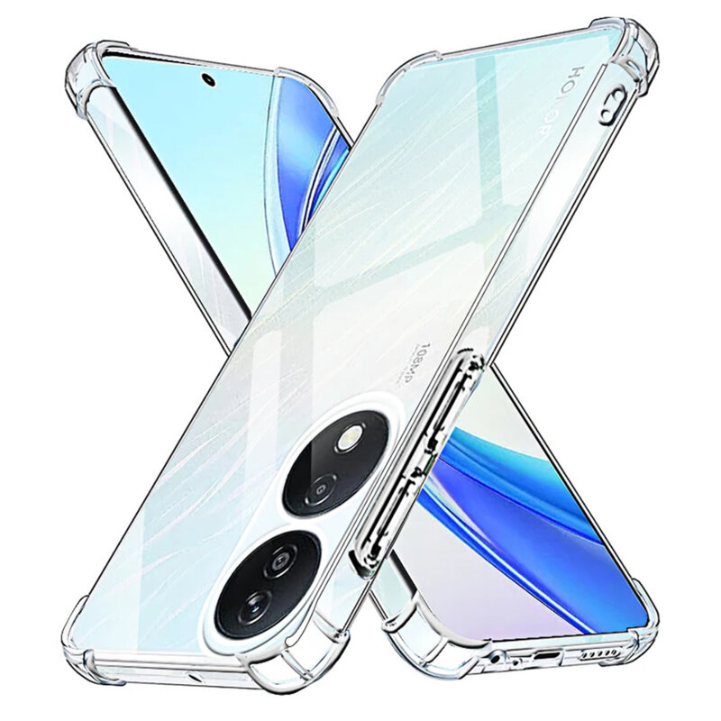 Husa Honor 90 SMART Techsuit Shockproof Clear Silicone, transparenta