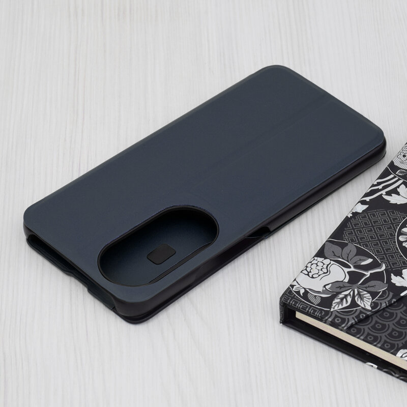 Husa Honor 90 SMART Eco Leather View flip tip carte, albastru