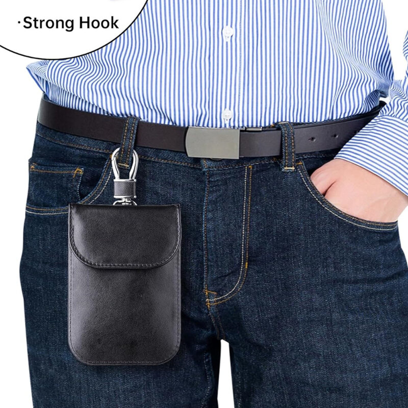 Suport chei cu RFID protection Techsuit AF2, EMF blocker, roz