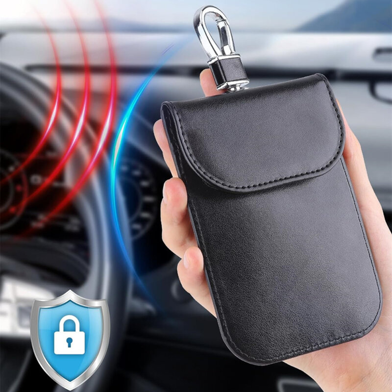 Suport chei cu RFID protection Techsuit AF2, EMF blocker, roz