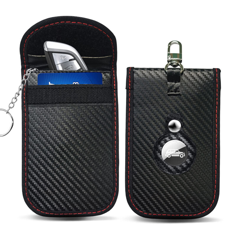 RFID portofel cu husa AirTag Techsuit AF3, EMF blocker, 19.5x9cm