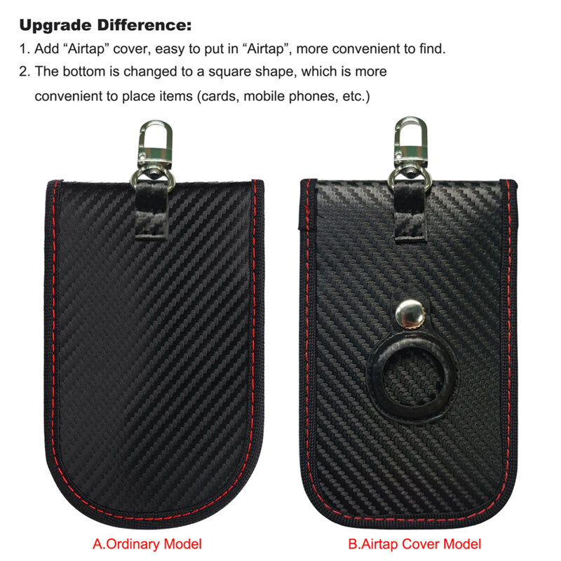 RFID portofel cu husa AirTag Techsuit AF3, EMF blocker, 19.5x9cm