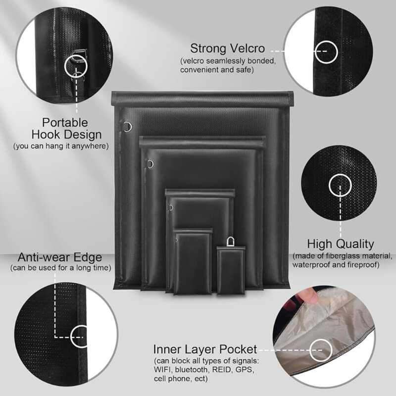 [Pachet 5x] Husa cu RFID protection, EMF blocker Techsuit AF4