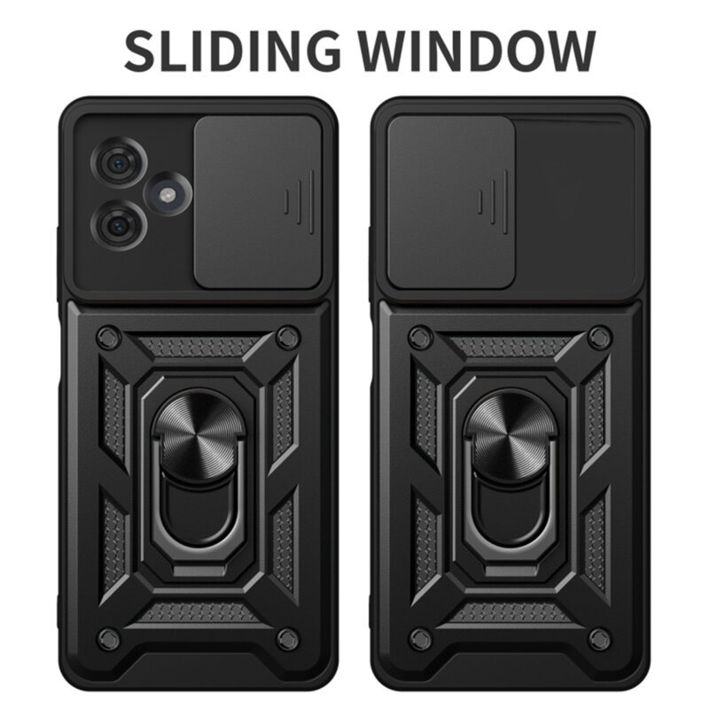Husa Motorola Moto G64 protectie camera Techsuit CamShield Series, negru