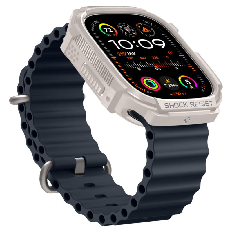 Husa Apple Watch Ultra Spigen Rugged Armor, bej