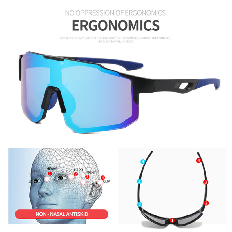 Ochelari supradimensionati sport Techsuit 9337, argintiu