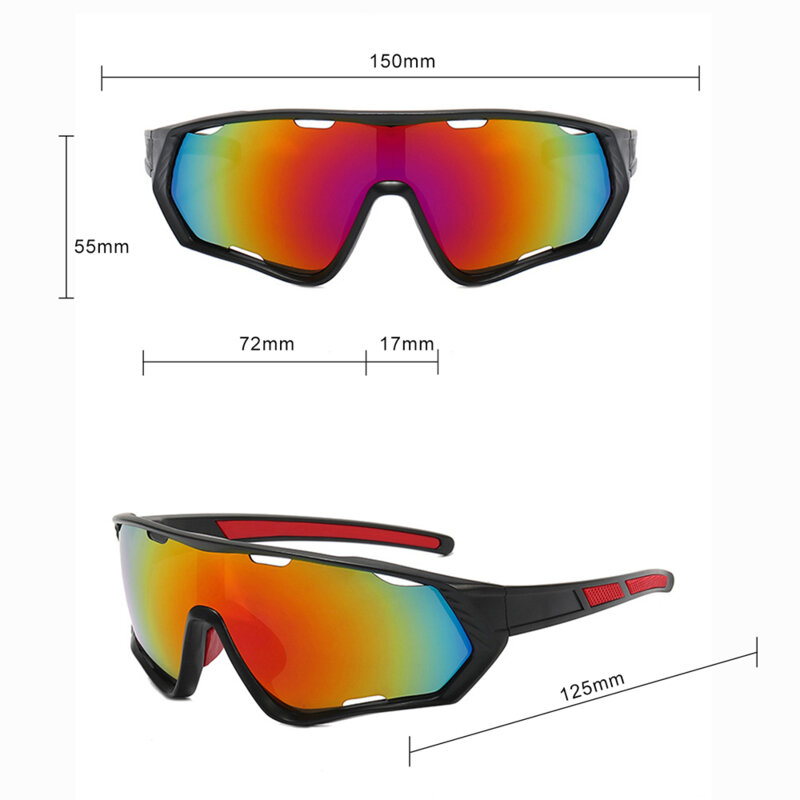 Ochelari de soare unisex sport Techsuit 9330, negru / albastru