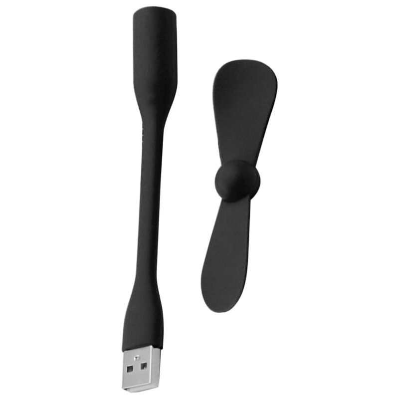 Mini ventilator portabil USB, flexibil Techsuit TUF1, negru