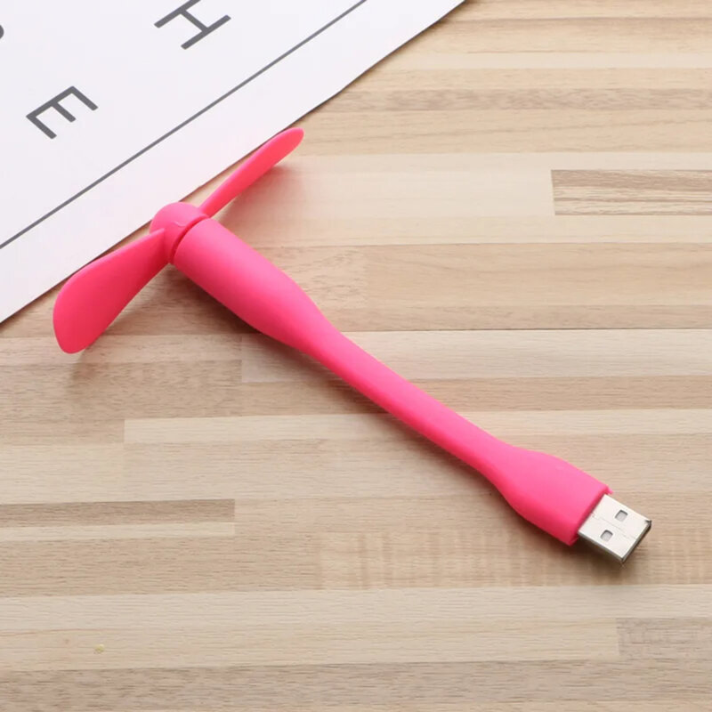 Mini ventilator portabil USB, flexibil Techsuit TUF1, roz