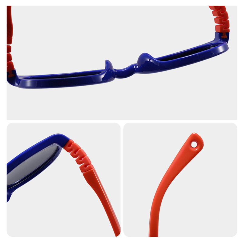 Ochelari soare rotunzi copii Techsuit, gri/albastru, 22049