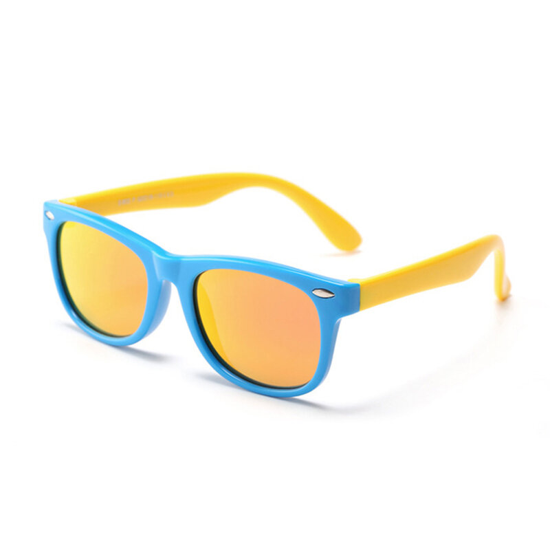 Ochelari de soare pentru copii Techsuit D802, albastru/galben/portocaliu