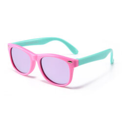 Ochelari de soare pentru copii Techsuit D802, verde/roz