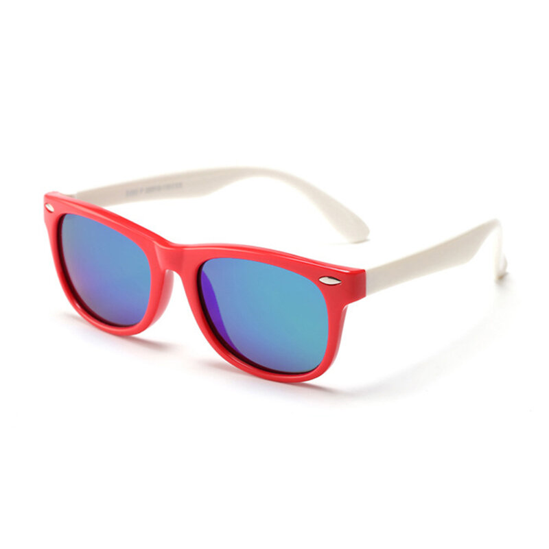 Ochelari de soare pentru copii Techsuit D802, rosu/alb/verde