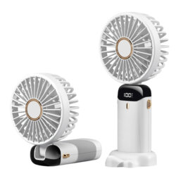 Mini ventilator silentios cu afisaj LED birou Techsuit N15, alb