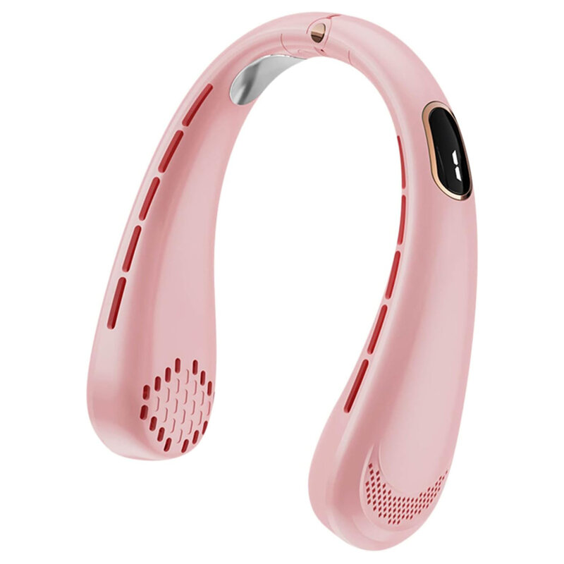 Ventilator portabil pentru gat, cu acumulator Techsuit H6, roz