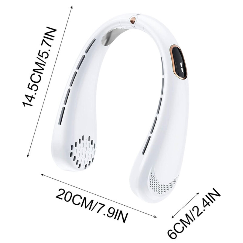 Ventilator portabil pentru gat, cu acumulator Techsuit H6, alb