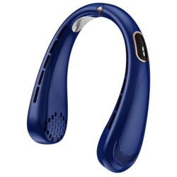 Ventilator portabil pentru gat, cu acumulator Techsuit H6, albastru